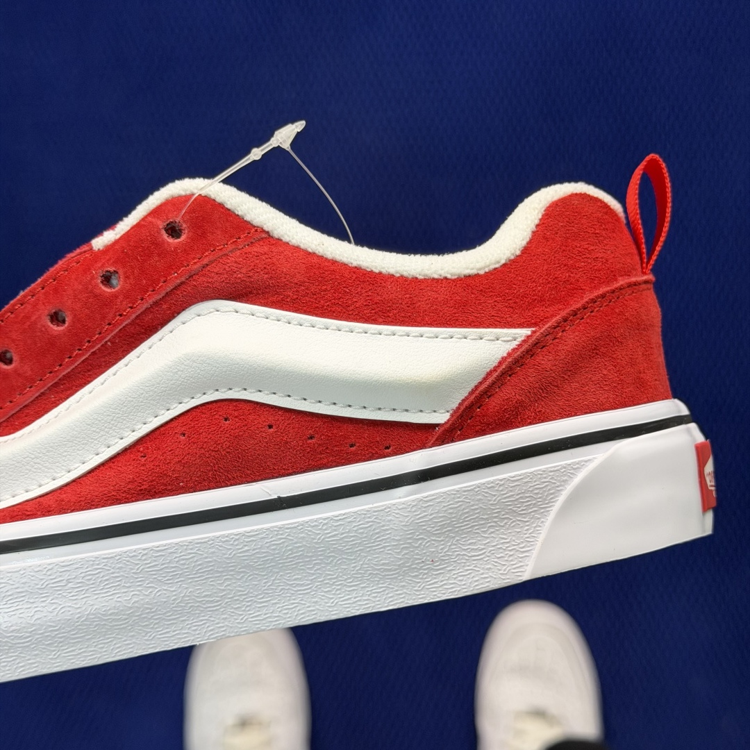 虎扑版！Vans Knu-Skool 低帮 KK20纯原级别外贸订单！万斯经典 硫化翻毛皮板鞋 粗宽立体
