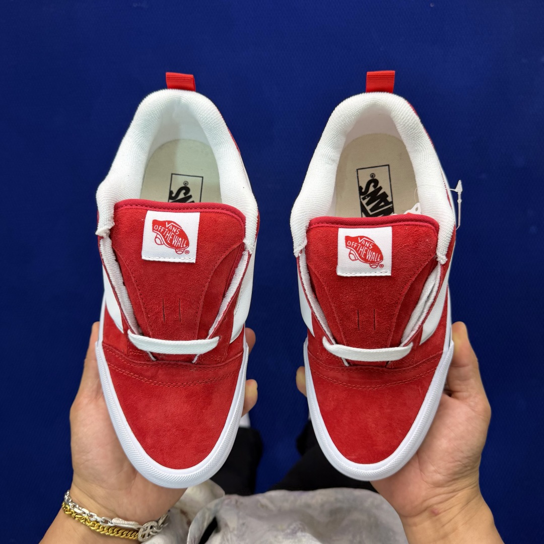 虎扑版！Vans Knu-Skool 低帮 KK20纯原级别外贸订单！万斯经典 硫化翻毛皮板鞋 粗宽立体