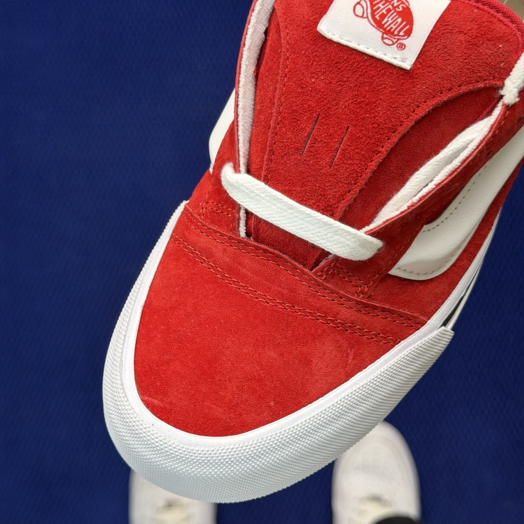 虎扑版！Vans Knu-Skool 低帮 KK20纯原级别外贸订单！万斯经典 硫化翻毛皮板鞋 粗宽立体