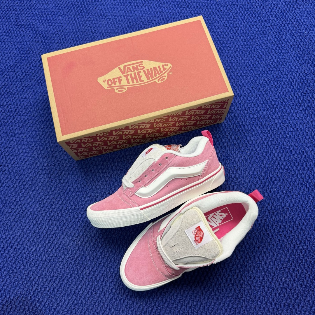 虎扑版！Vans Knu-Skool 低帮 KK37纯原级别外贸订单！万斯经典 硫化翻毛皮板鞋 粗宽立体