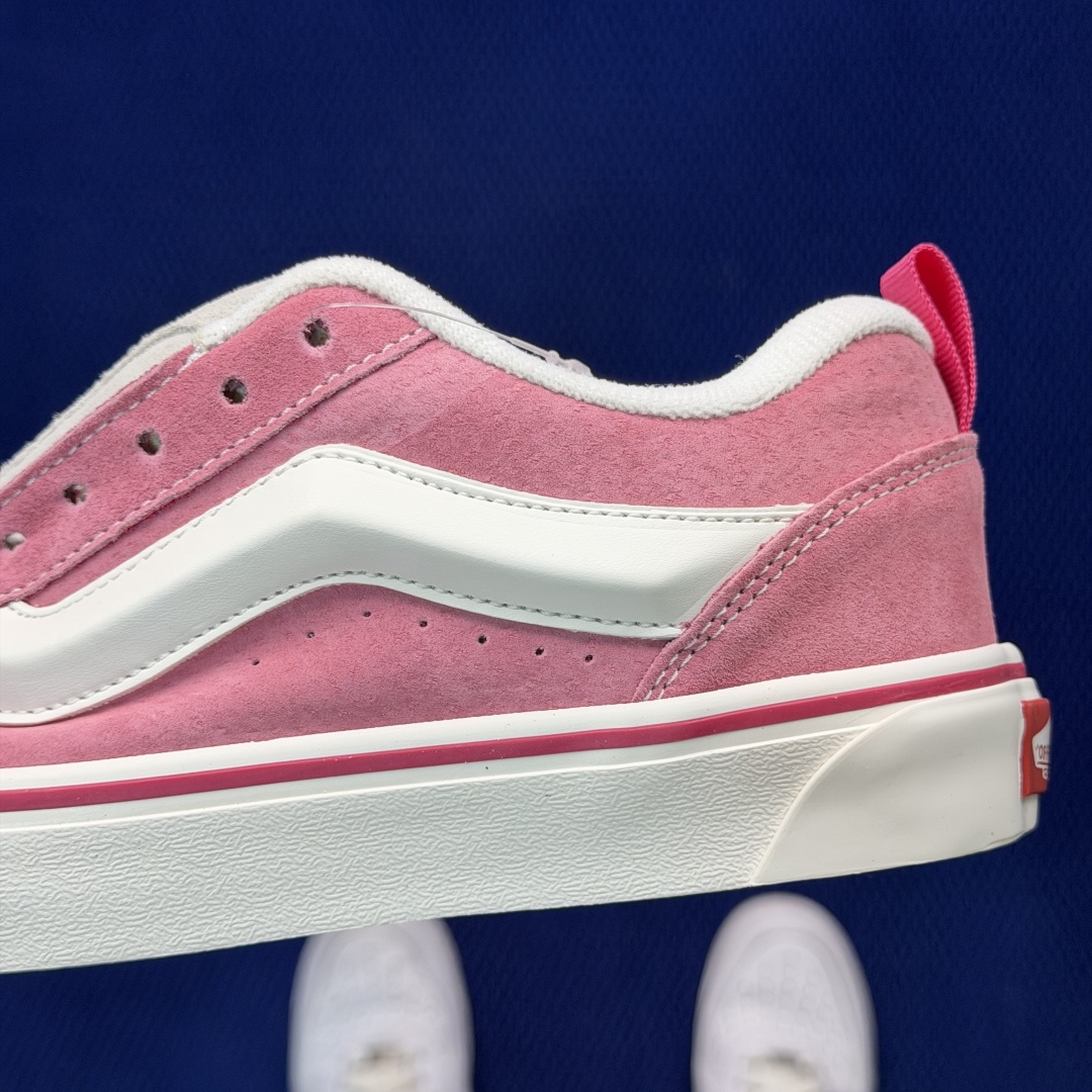 虎扑版！Vans Knu-Skool 低帮 KK37纯原级别外贸订单！万斯经典 硫化翻毛皮板鞋 粗宽立体