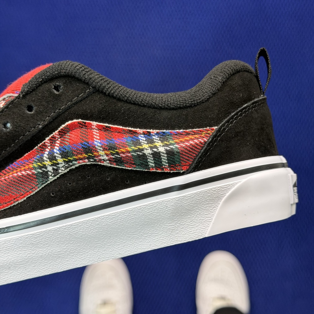 虎扑版！Vans Knu-Skool 低帮 KK35纯原级别外贸订单！万斯经典 硫化翻毛皮板鞋 粗宽立体