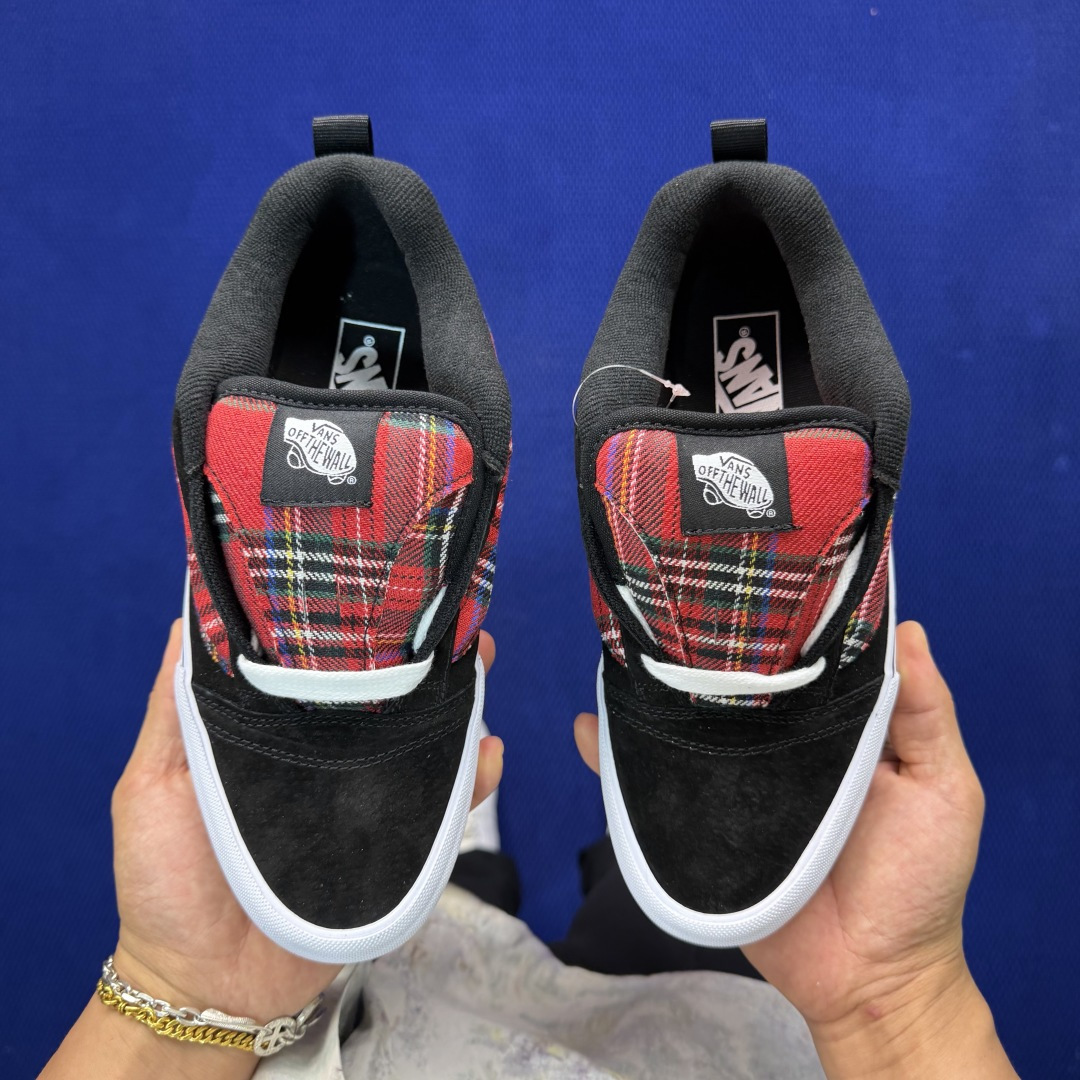 虎扑版！Vans Knu-Skool 低帮 KK35纯原级别外贸订单！万斯经典 硫化翻毛皮板鞋 粗宽立体