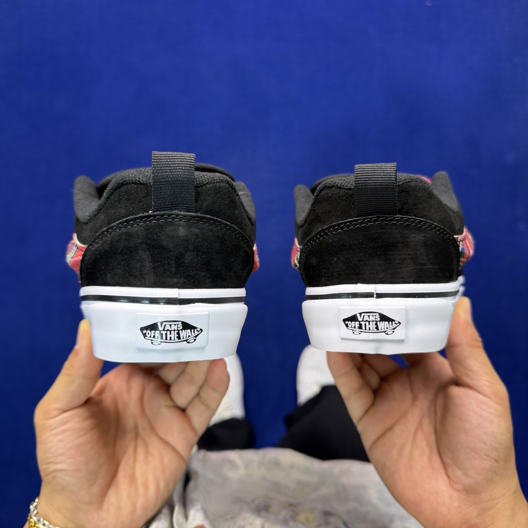 虎扑版！Vans Knu-Skool 低帮 KK35纯原级别外贸订单！万斯经典 硫化翻毛皮板鞋 粗宽立体