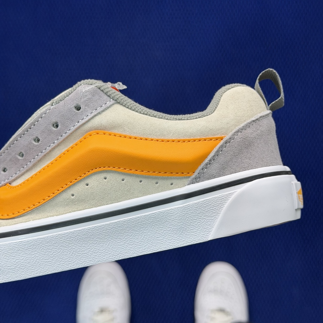 虎扑版！Vans Knu-Skool 低帮 KK39纯原级别外贸订单！万斯经典 硫化翻毛皮板鞋 粗宽立体