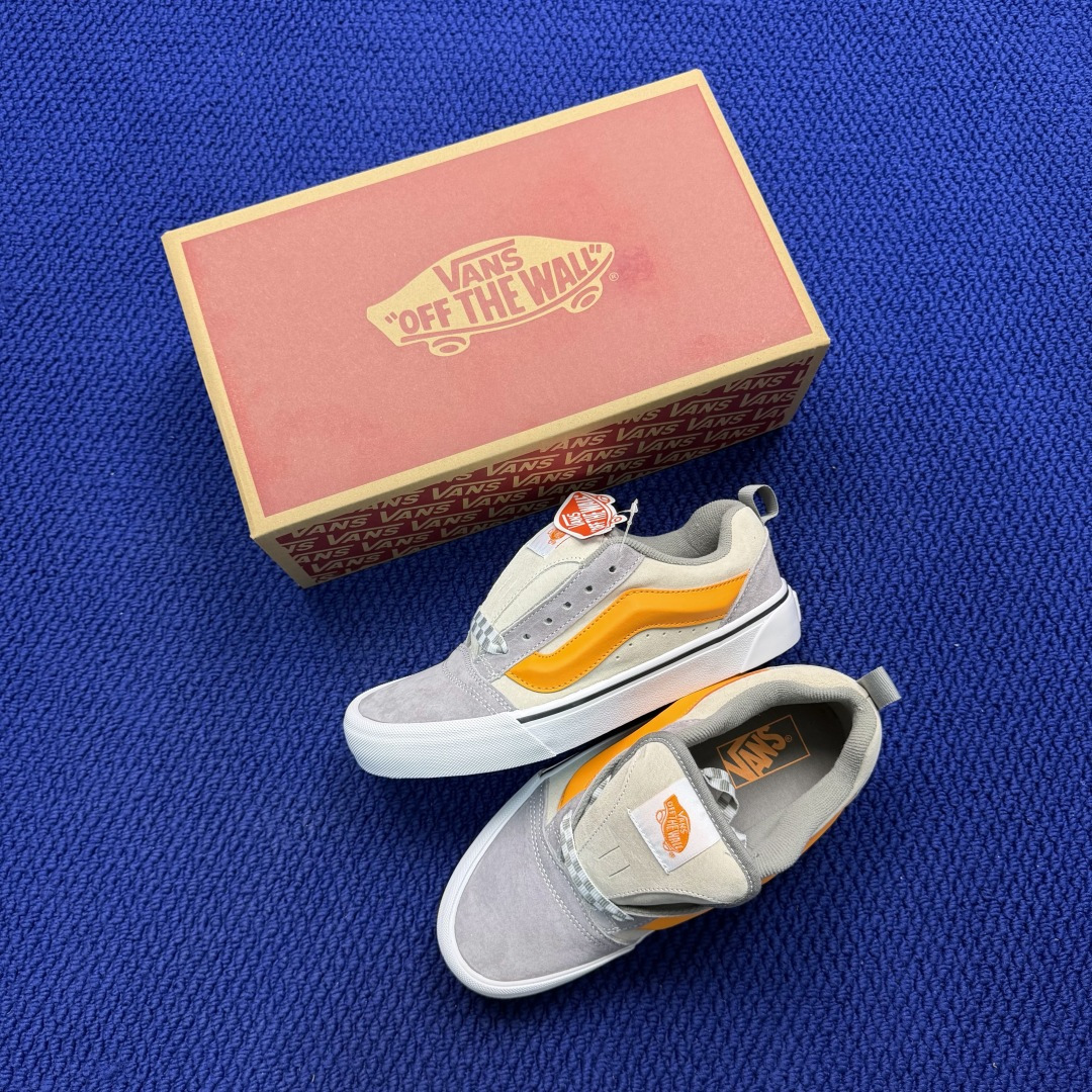 虎扑版！Vans Knu-Skool 低帮 KK39纯原级别外贸订单！万斯经典 硫化翻毛皮板鞋 粗宽立体