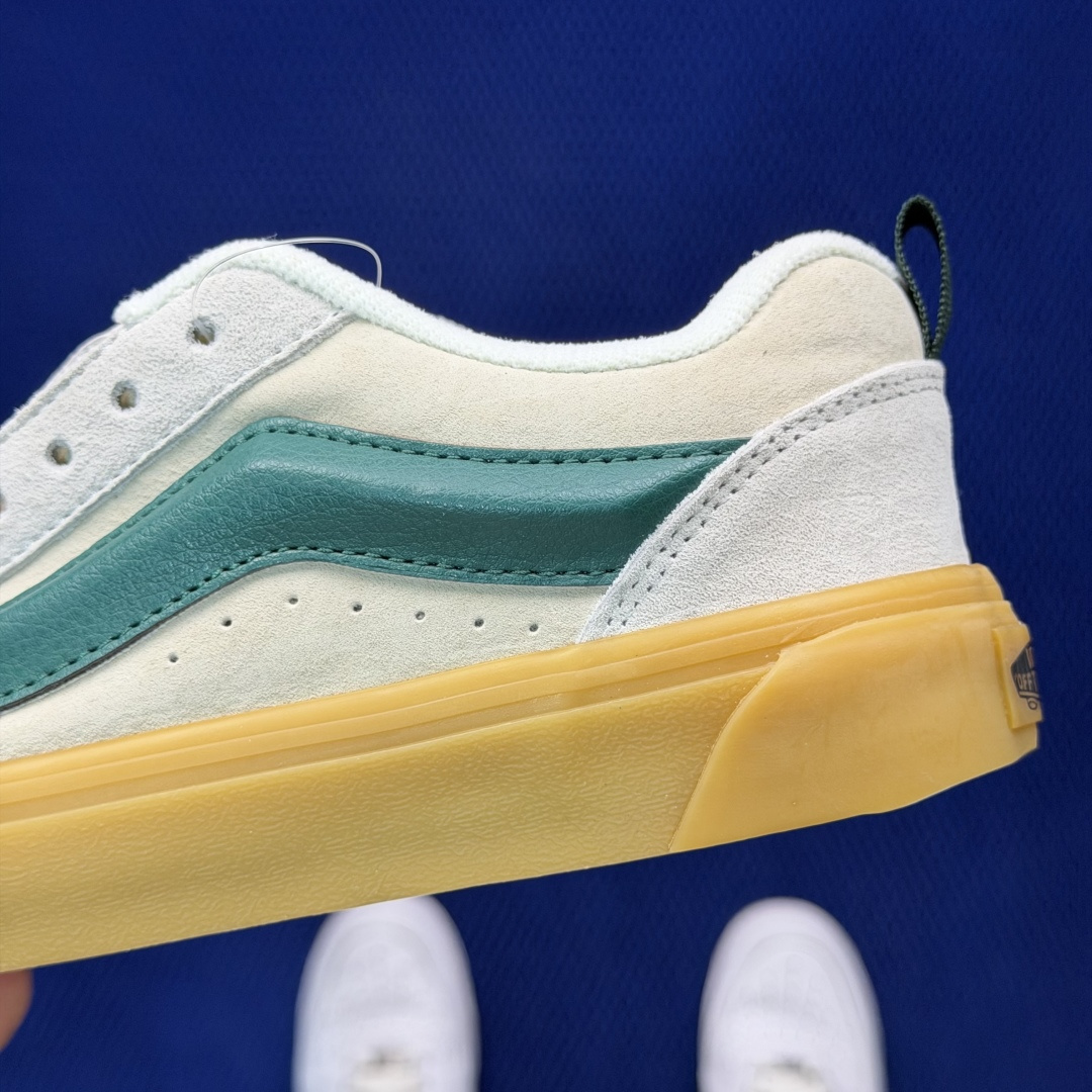 虎扑版！Vans Knu-Skool 低帮 KK51纯原级别外贸订单！万斯经典 硫化翻毛皮板鞋 粗宽立体