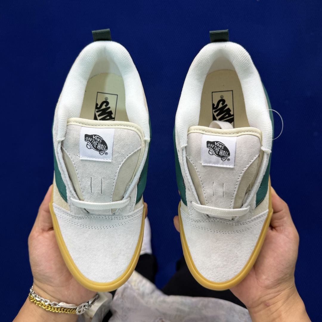 虎扑版！Vans Knu-Skool 低帮 KK51纯原级别外贸订单！万斯经典 硫化翻毛皮板鞋 粗宽立体