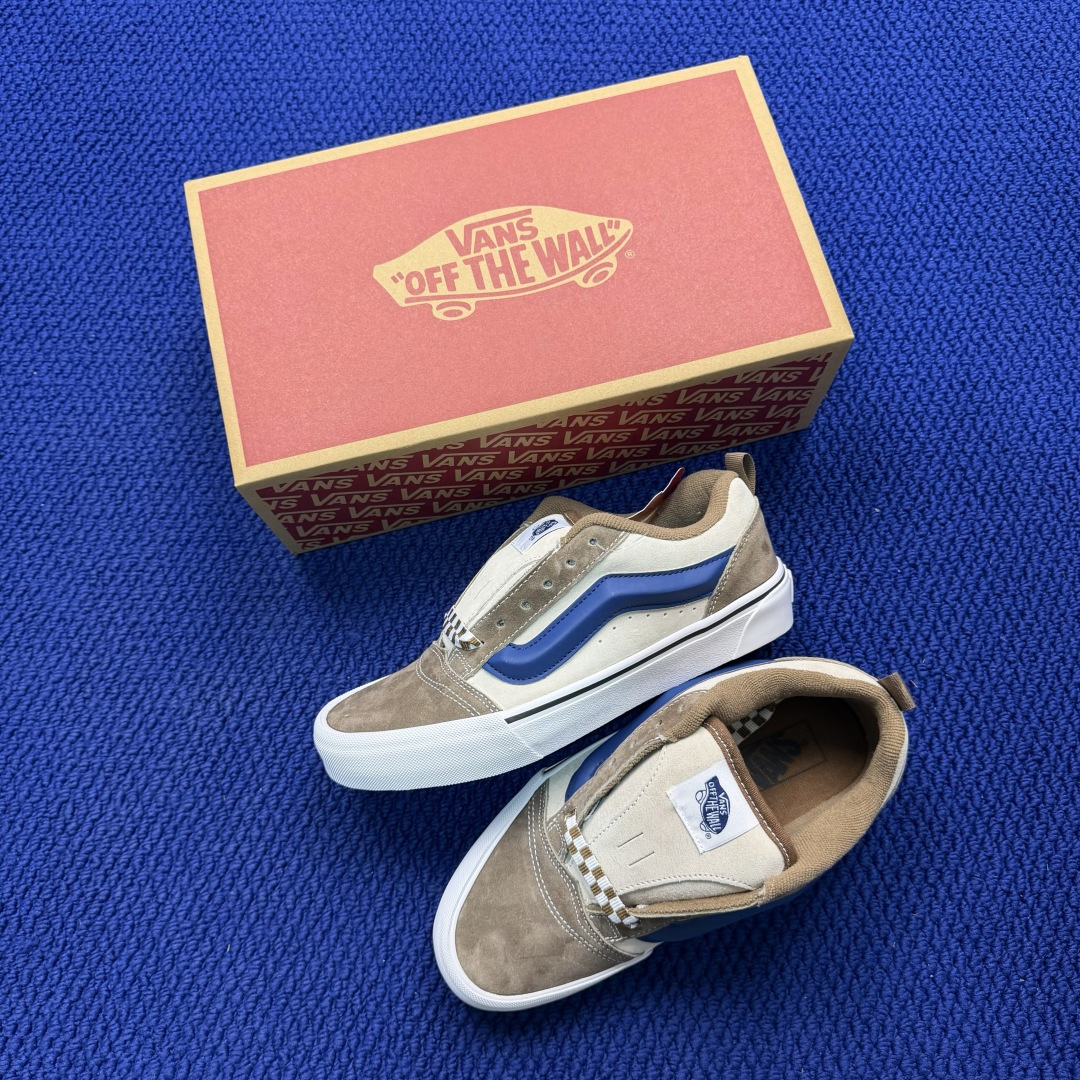 虎扑版！Vans Knu-Skool 低帮 KK38纯原级别外贸订单！万斯经典 硫化翻毛皮板鞋 粗宽立体