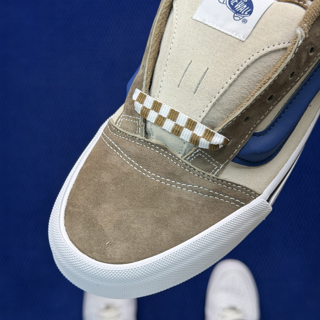 虎扑版！Vans Knu-Skool 低帮 KK38纯原级别外贸订单！万斯经典 硫化翻毛皮板鞋 粗宽立体