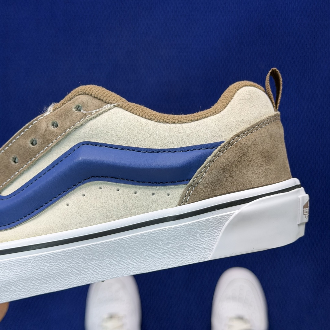 虎扑版！Vans Knu-Skool 低帮 KK38纯原级别外贸订单！万斯经典 硫化翻毛皮板鞋 粗宽立体