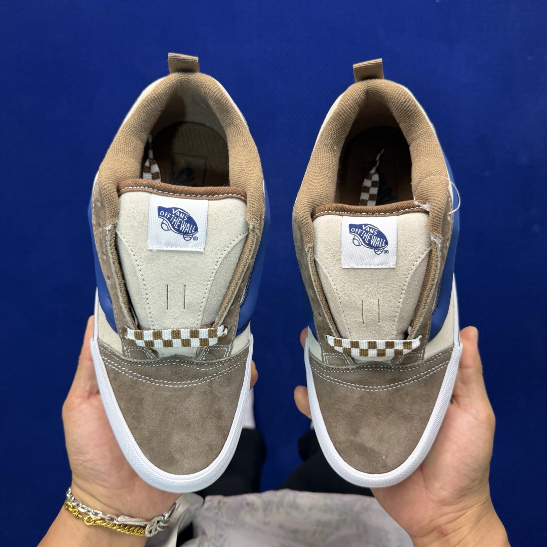 虎扑版！Vans Knu-Skool 低帮 KK38纯原级别外贸订单！万斯经典 硫化翻毛皮板鞋 粗宽立体