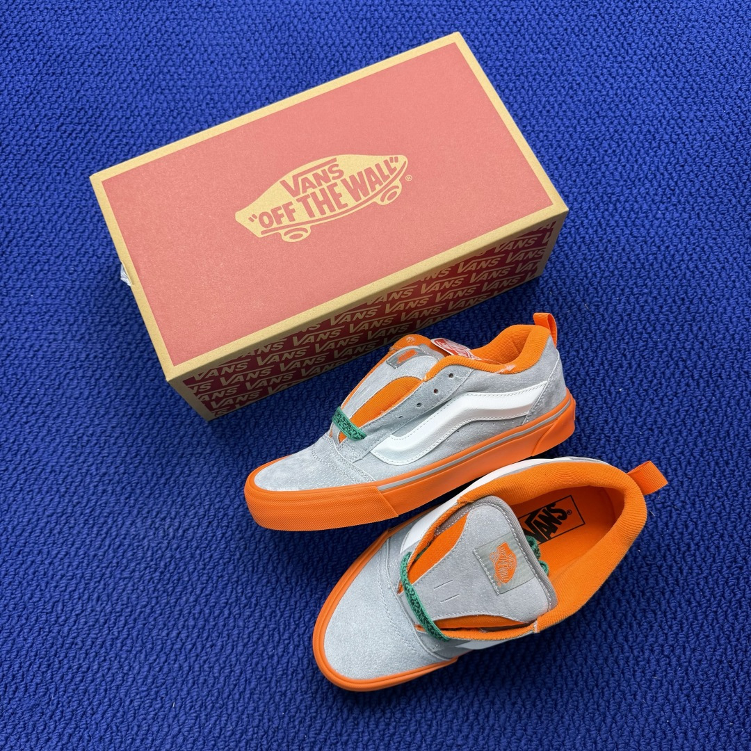 虎扑版！Vans Knu-Skool 低帮 KK26纯原级别外贸订单！万斯经典 硫化翻毛皮板鞋 粗宽立体