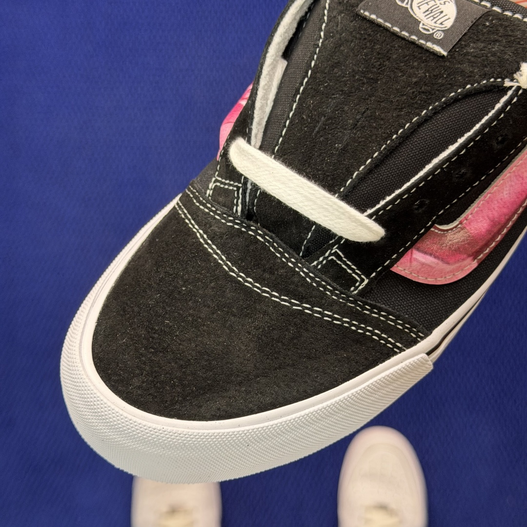 虎扑版！Vans Knu-Skool 低帮 KK05纯原级别外贸订单！万斯经典 硫化翻毛皮板鞋 粗宽立体