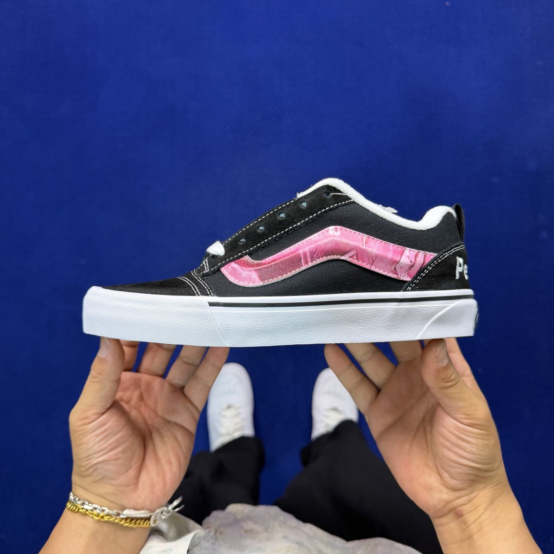 虎扑版！Vans Knu-Skool 低帮 KK05纯原级别外贸订单！万斯经典 硫化翻毛皮板鞋 粗宽立体