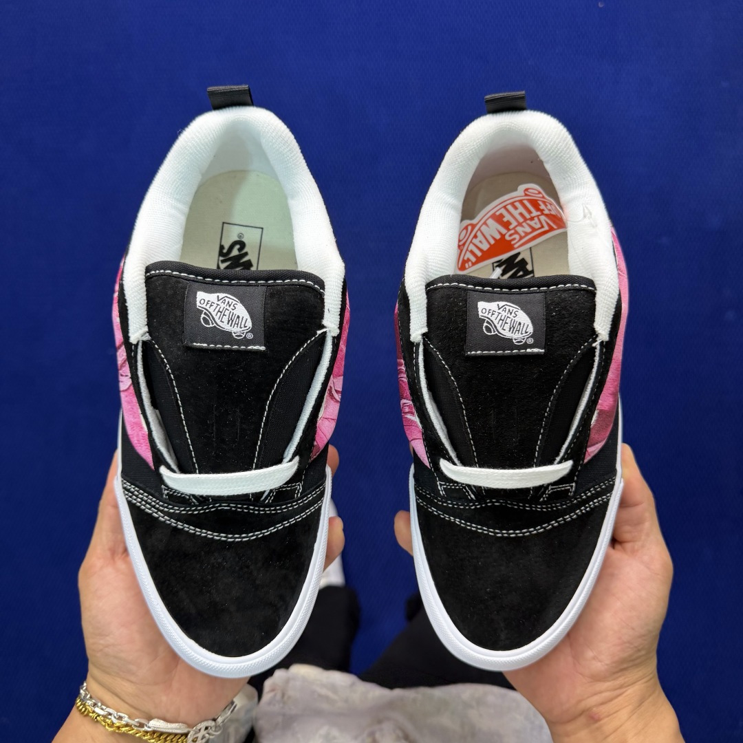 虎扑版！Vans Knu-Skool 低帮 KK05纯原级别外贸订单！万斯经典 硫化翻毛皮板鞋 粗宽立体
