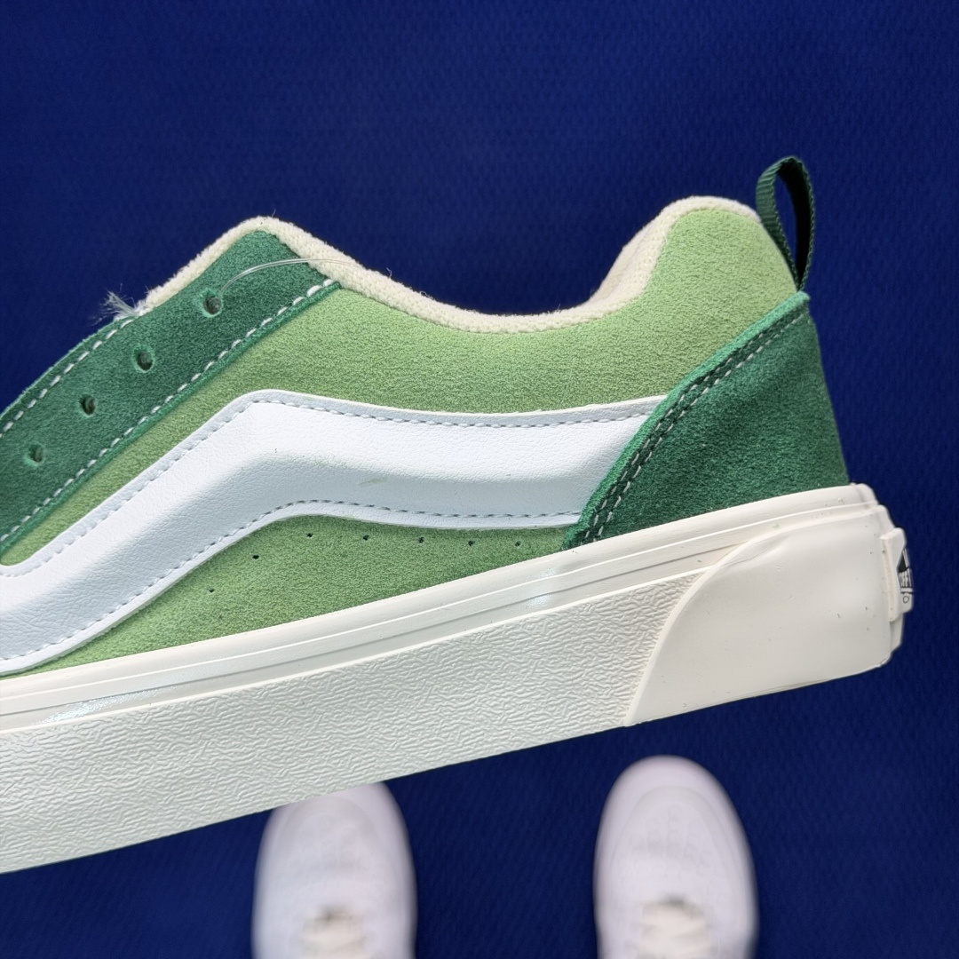 虎扑版！Vans Knu-Skool 低帮 KK16纯原级别外贸订单！万斯经典 硫化翻毛皮板鞋 粗宽立体