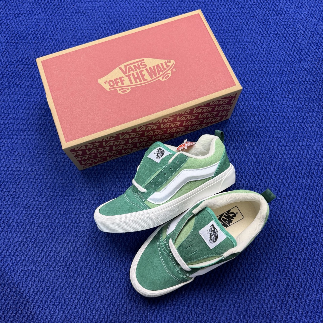 虎扑版！Vans Knu-Skool 低帮 KK16纯原级别外贸订单！万斯经典 硫化翻毛皮板鞋 粗宽立体