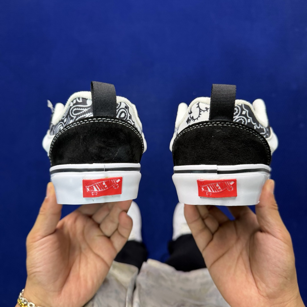 虎扑版！Vans Knu-Skool 低帮 KK42纯原级别外贸订单！万斯经典 硫化翻毛皮板鞋 粗宽立体