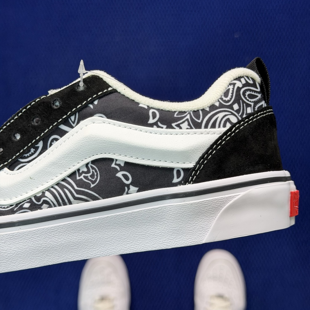 虎扑版！Vans Knu-Skool 低帮 KK42纯原级别外贸订单！万斯经典 硫化翻毛皮板鞋 粗宽立体