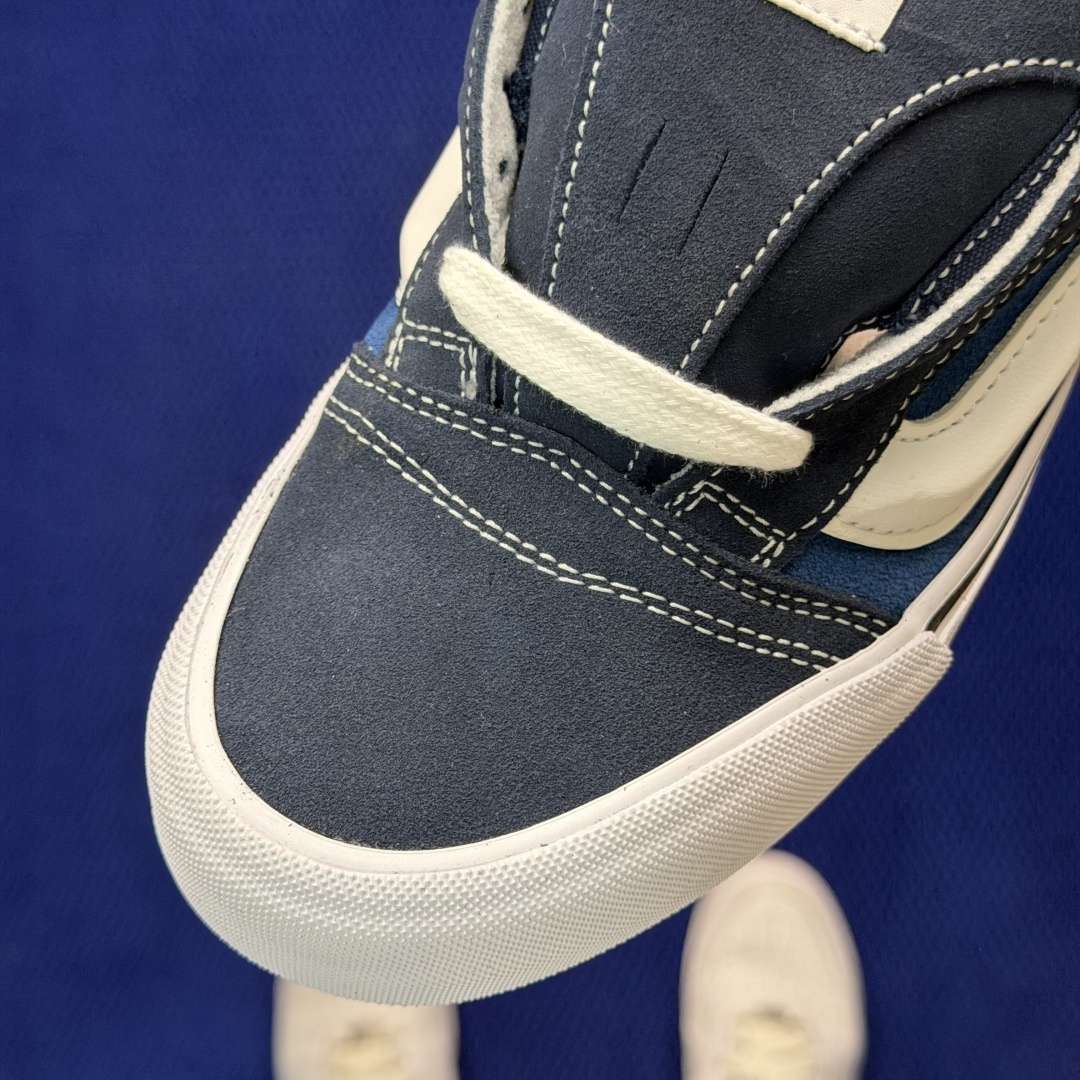 虎扑版！Vans Knu-Skool 低帮 KK23纯原级别外贸订单！万斯经典 硫化翻毛皮板鞋 粗宽立体