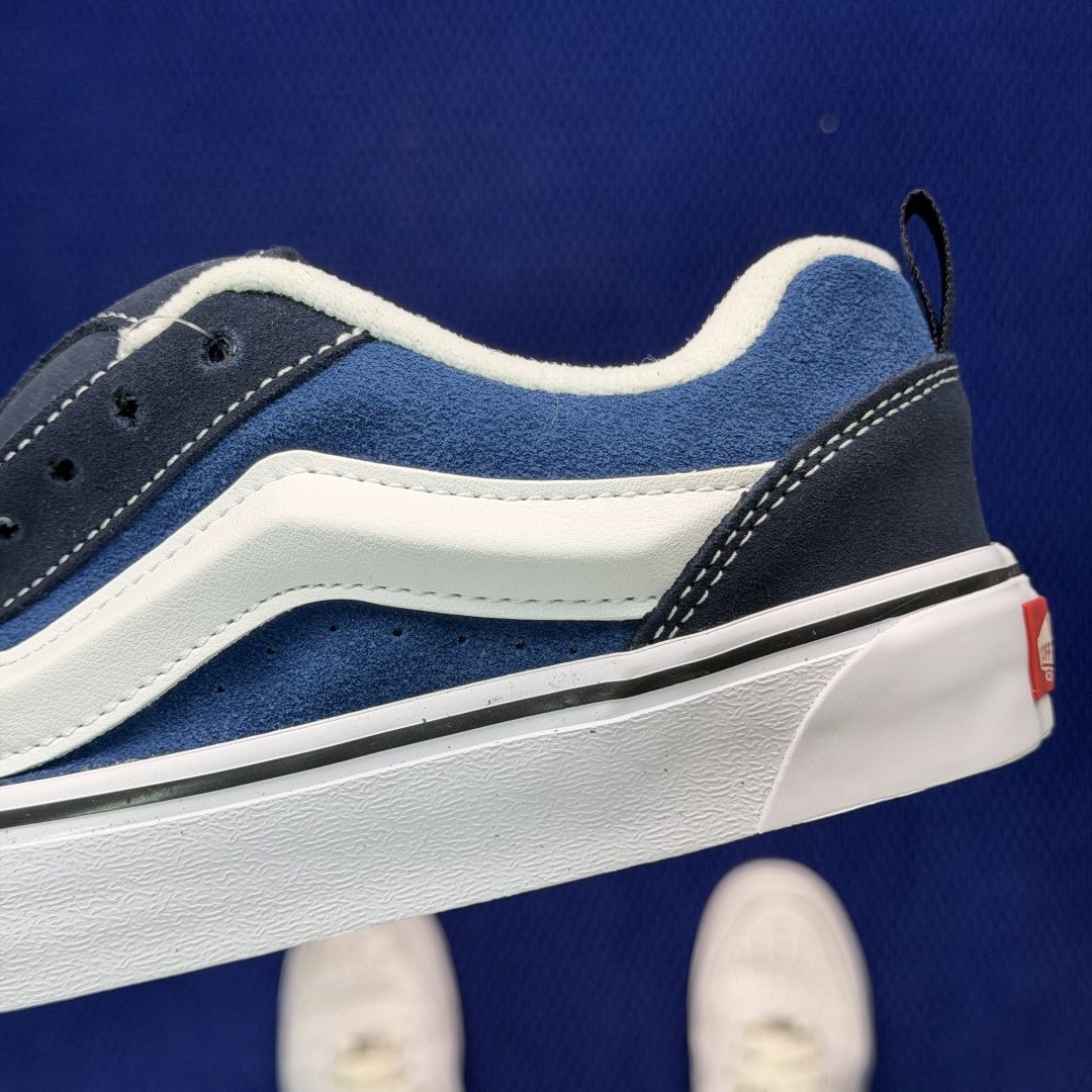 虎扑版！Vans Knu-Skool 低帮 KK23纯原级别外贸订单！万斯经典 硫化翻毛皮板鞋 粗宽立体