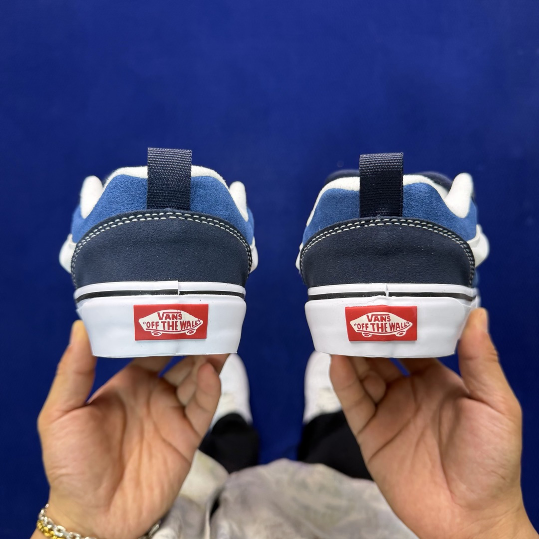 虎扑版！Vans Knu-Skool 低帮 KK23纯原级别外贸订单！万斯经典 硫化翻毛皮板鞋 粗宽立体