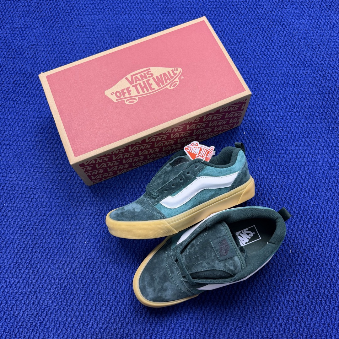 虎扑版！Vans Knu-Skool 低帮 KK52纯原级别外贸订单！万斯经典 硫化翻毛皮板鞋 粗宽立体
