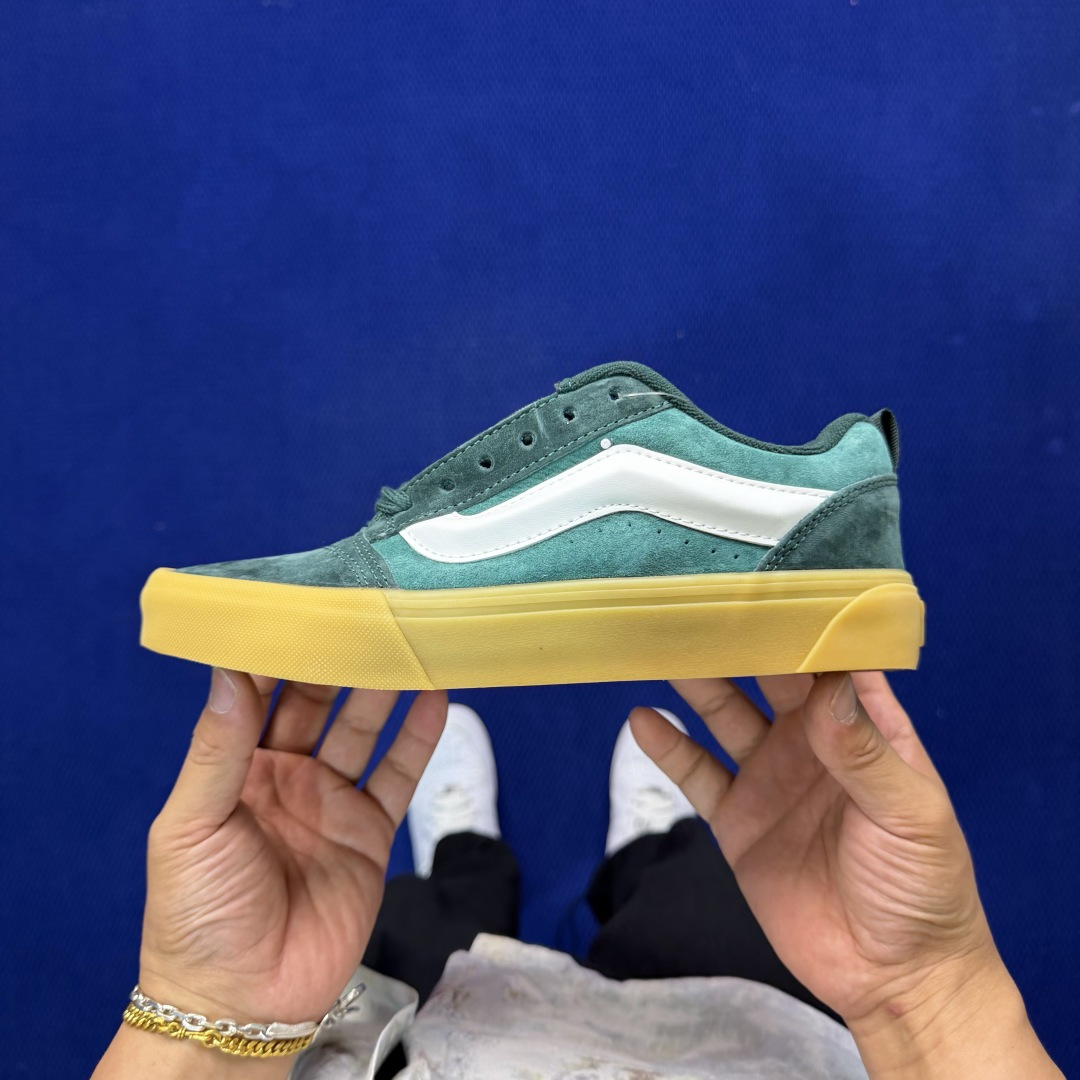 虎扑版！Vans Knu-Skool 低帮 KK52纯原级别外贸订单！万斯经典 硫化翻毛皮板鞋 粗宽立体