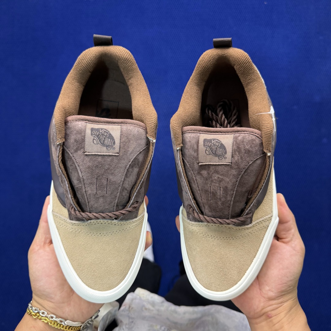 虎扑版！Vans Knu-Skool 低帮 KK32纯原级别外贸订单！万斯经典 硫化翻毛皮板鞋 粗宽立体