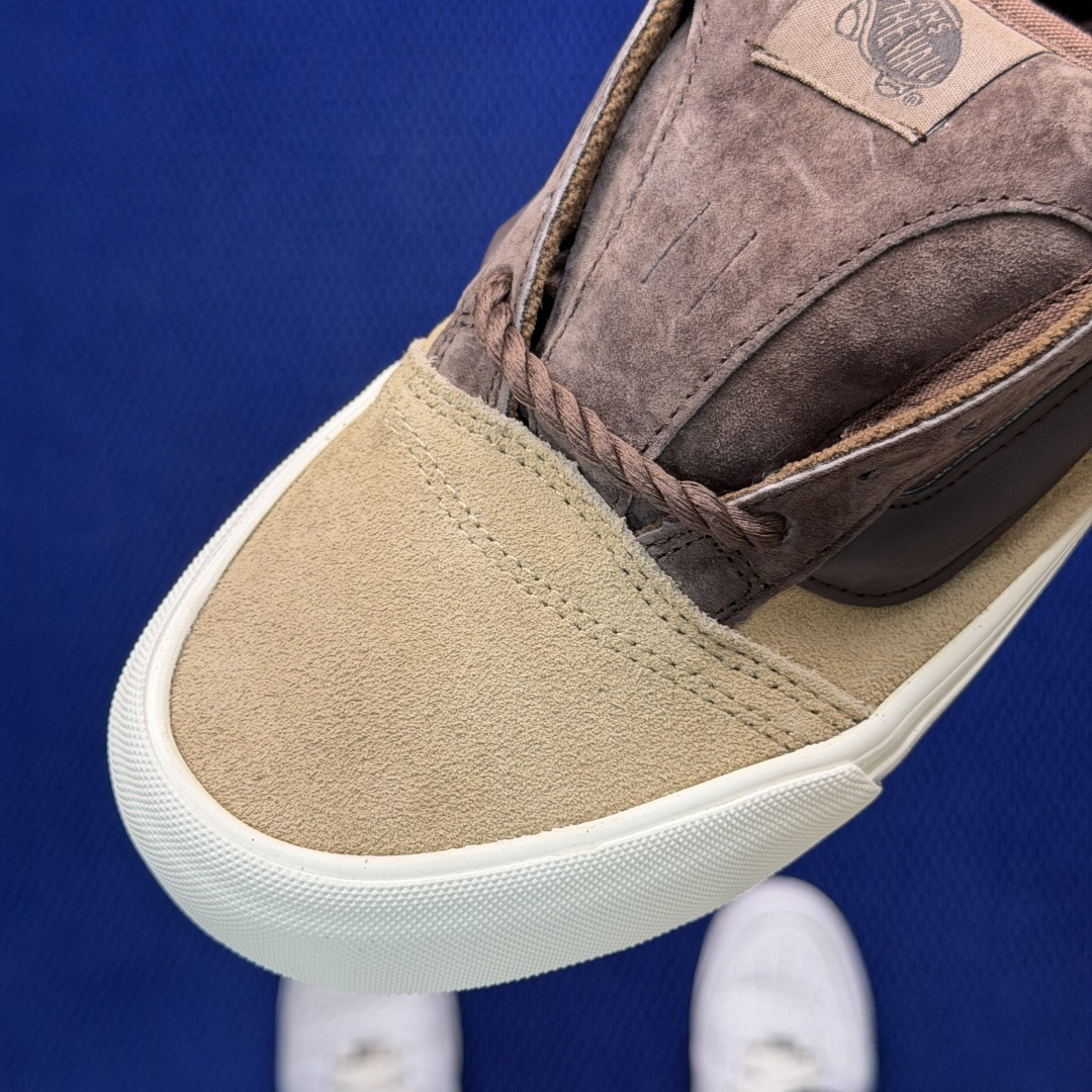 虎扑版！Vans Knu-Skool 低帮 KK32纯原级别外贸订单！万斯经典 硫化翻毛皮板鞋 粗宽立体