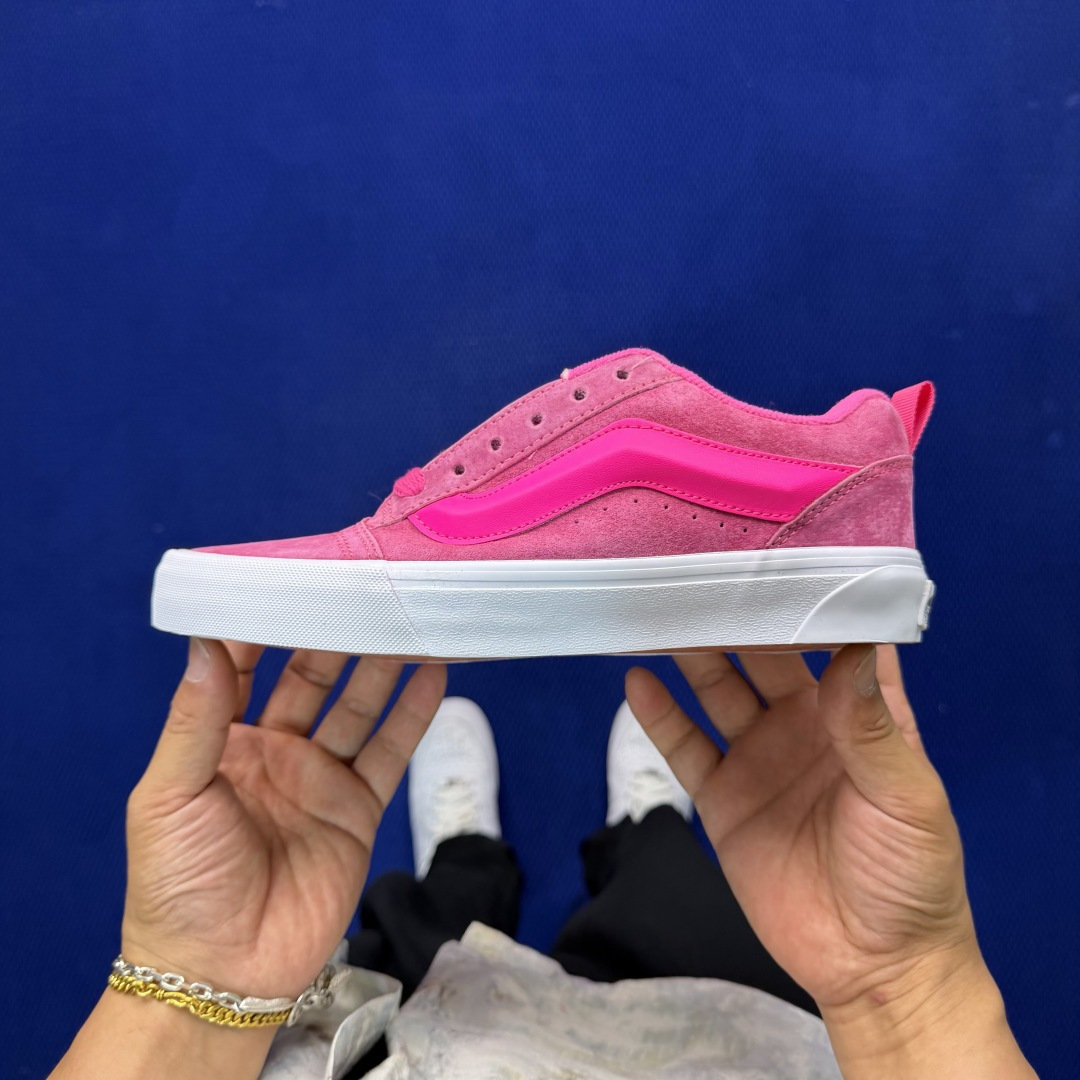 虎扑版！Vans Knu-Skool 低帮 KK01纯原级别外贸订单！万斯经典 硫化翻毛皮板鞋 粗宽立体