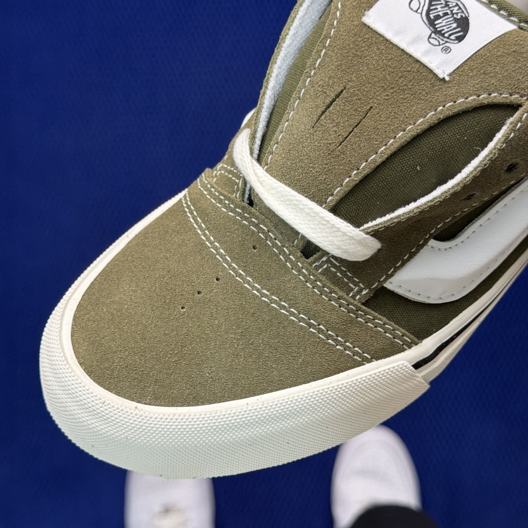 虎扑版！Vans Knu-Skool 低帮 KK31纯原级别外贸订单！万斯经典 硫化翻毛皮板鞋 粗宽立体