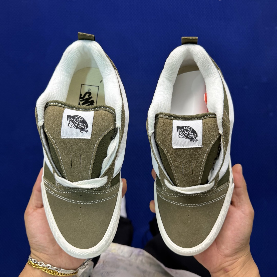 虎扑版！Vans Knu-Skool 低帮 KK31纯原级别外贸订单！万斯经典 硫化翻毛皮板鞋 粗宽立体