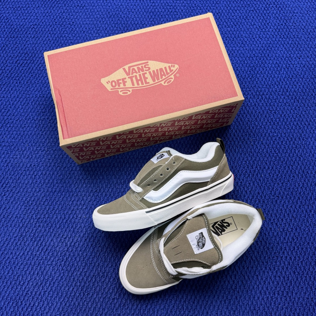 虎扑版！Vans Knu-Skool 低帮 KK31纯原级别外贸订单！万斯经典 硫化翻毛皮板鞋 粗宽立体