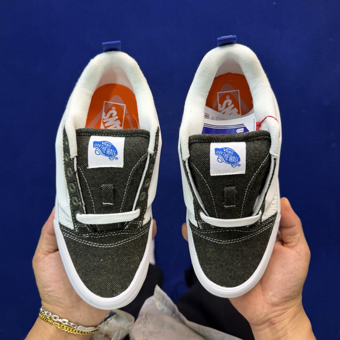 虎扑版！Vans Knu-Skool 低帮 KK22纯原级别外贸订单！万斯经典 硫化翻毛皮板鞋 粗宽立体