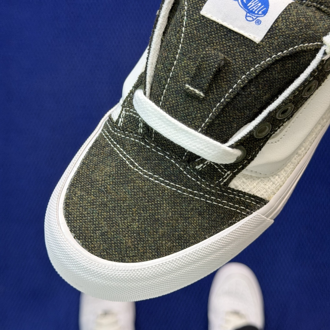 虎扑版！Vans Knu-Skool 低帮 KK22纯原级别外贸订单！万斯经典 硫化翻毛皮板鞋 粗宽立体