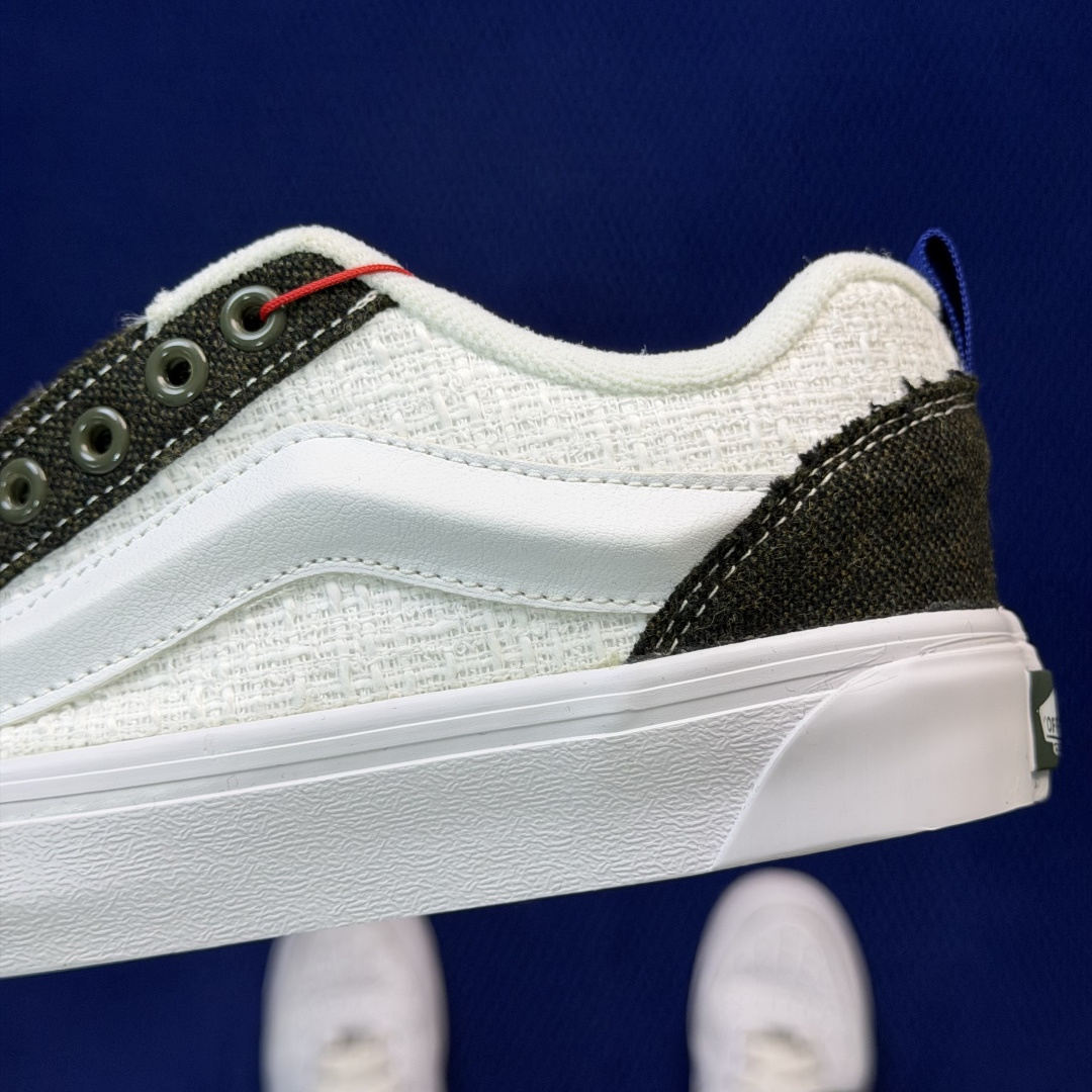 虎扑版！Vans Knu-Skool 低帮 KK22纯原级别外贸订单！万斯经典 硫化翻毛皮板鞋 粗宽立体