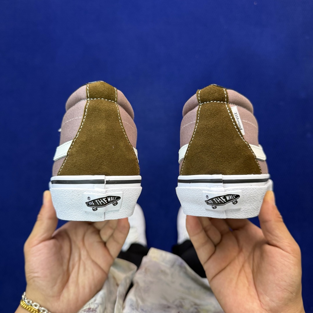 虎扑版！Vans Sk8-Mid 中帮 K53V棕色纯原级别外贸订单！万斯经典 硫化帆布板鞋正品海鸥线 