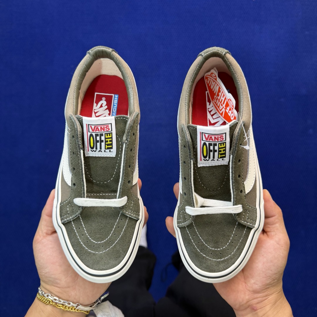 虎扑版！Vans Sk8-Low 低帮 5-17纯原级别外贸订单！万斯经典 硫化帆布板鞋正品海鸥线 鞋头