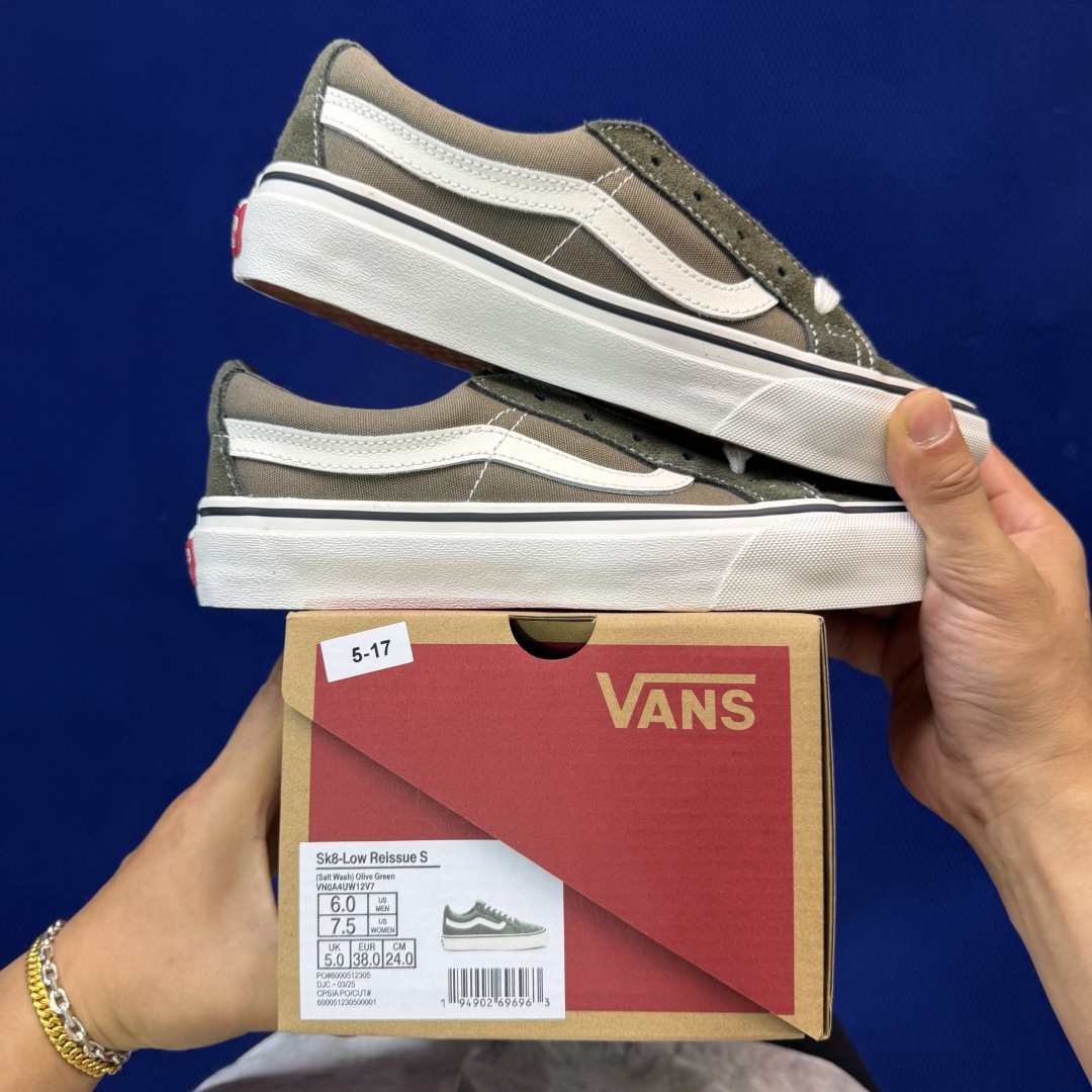 虎扑版！Vans Sk8-Low 低帮 5-17纯原级别外贸订单！万斯经典 硫化帆布板鞋正品海鸥线 鞋头