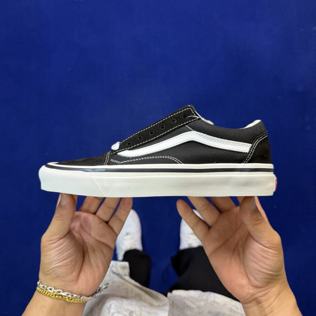 虎扑版！Vans Old Skool 低帮 072V纯原级别外贸订单！万斯经典 硫化帆布板鞋正品海鸥线 