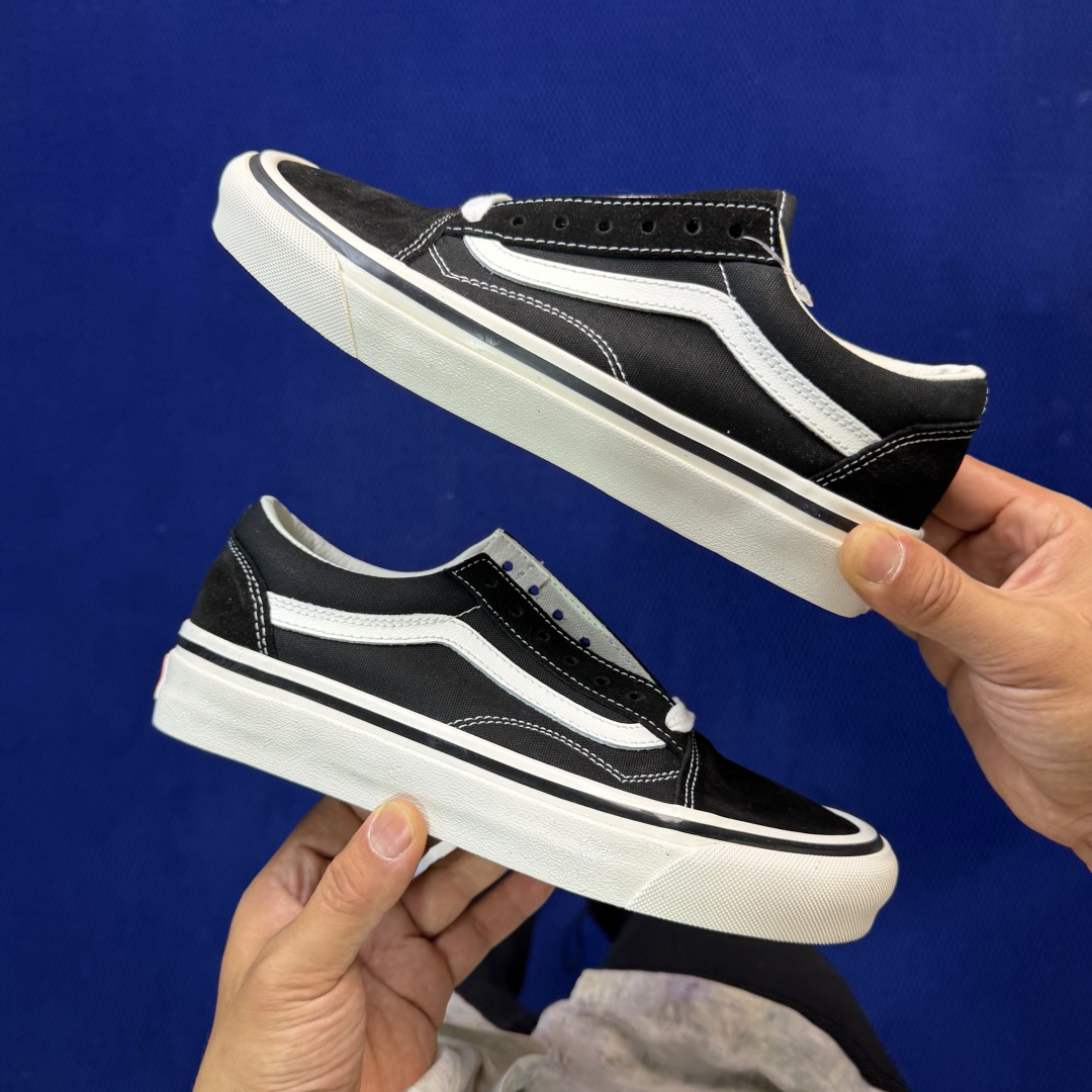 虎扑版！Vans Old Skool 低帮 072V纯原级别外贸订单！万斯经典 硫化帆布板鞋正品海鸥线 