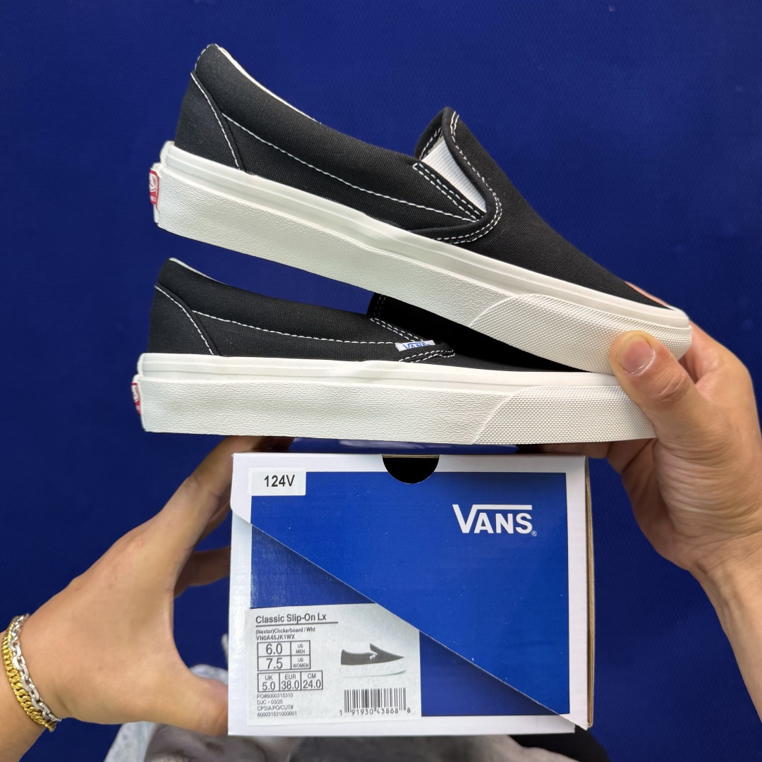 虎扑版！Vans slip-on Og Classic Lx 低帮124V纯原级别外贸订单！万斯经典 硫