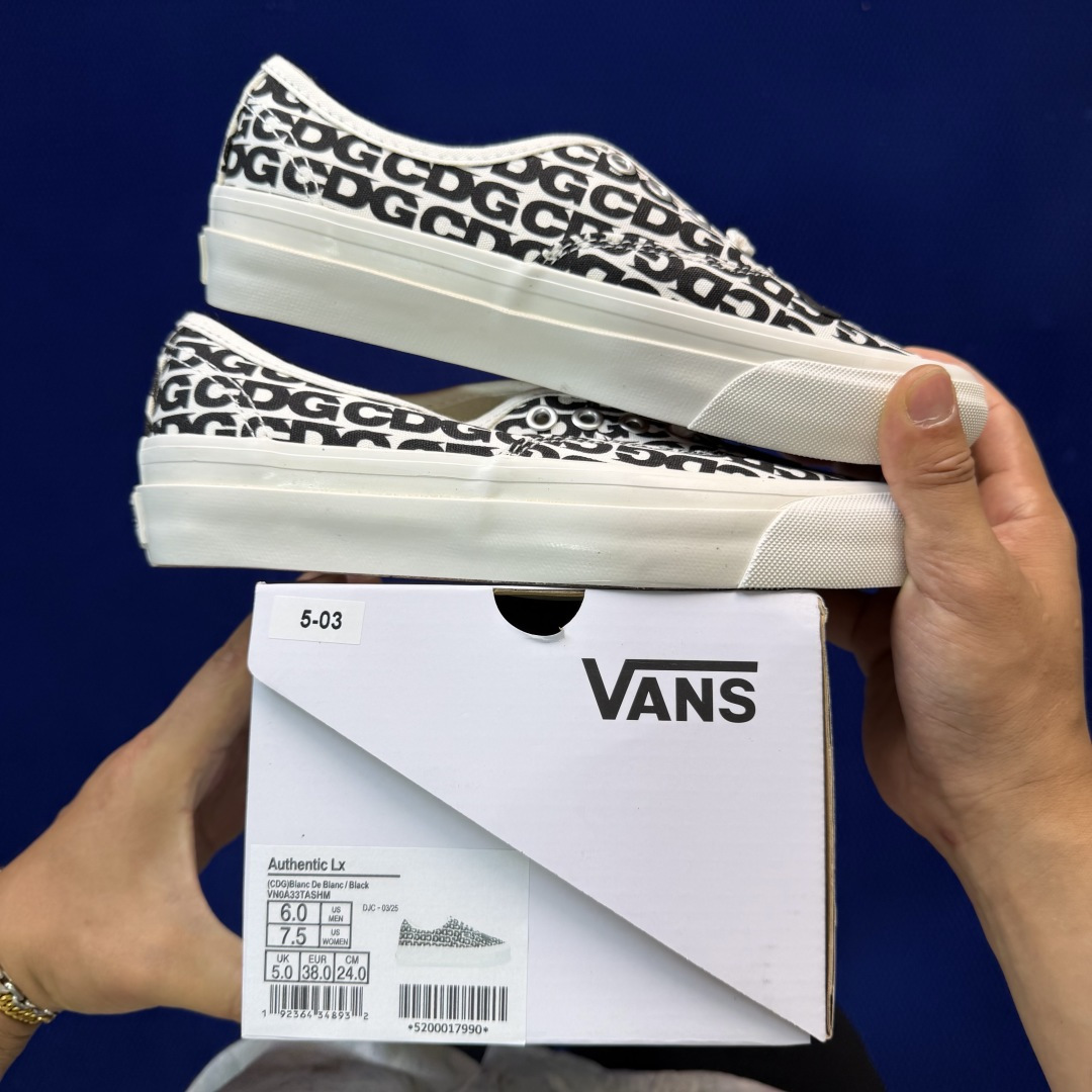 虎扑版！Vans Authentic 安纳海姆低帮 5-03CDG联名胶印纯原级别外贸订单！万斯经典 硫