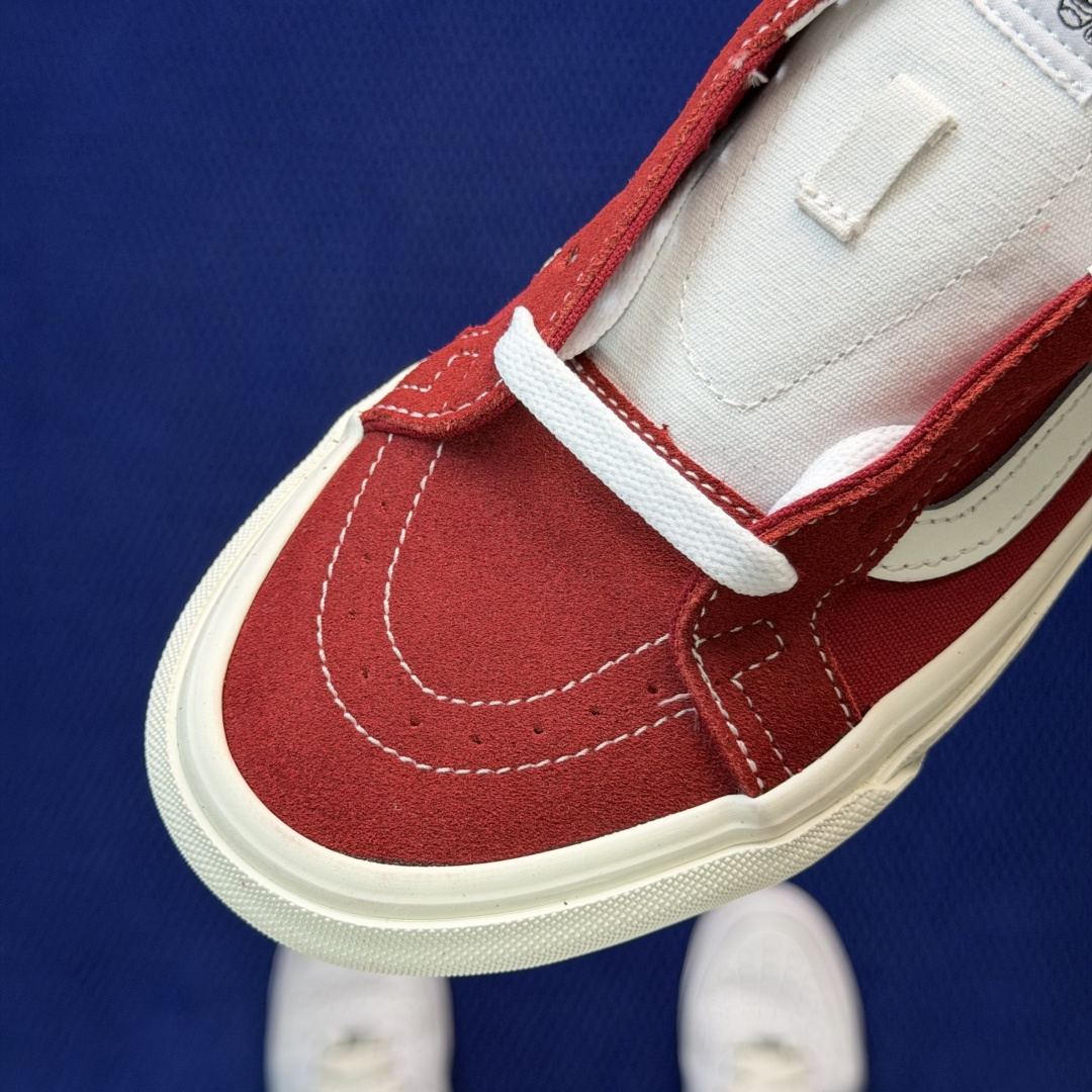 虎扑版！Vans Sk8-Mid 中帮 022V纯原级别外贸订单！万斯经典 硫化帆布板鞋正品海鸥线 鞋头