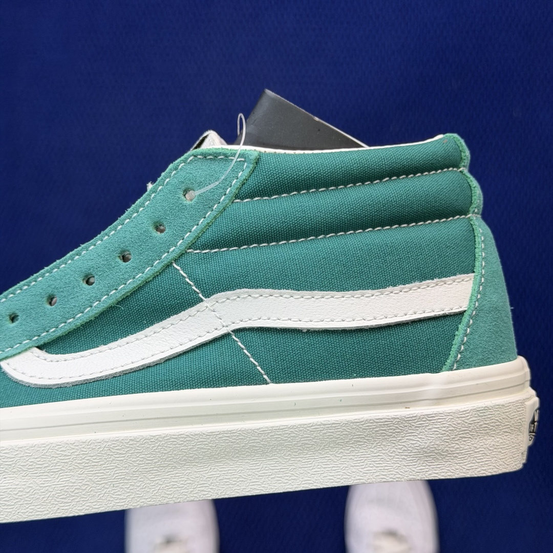 虎扑版！Vans Sk8-Mid 中帮 021V纯原级别外贸订单！万斯经典 硫化帆布板鞋正品海鸥线 鞋头