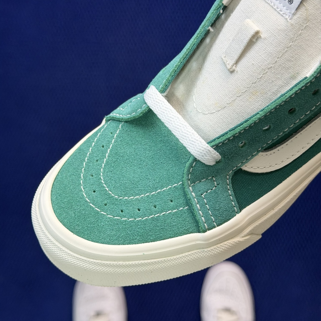 虎扑版！Vans Sk8-Mid 中帮 021V纯原级别外贸订单！万斯经典 硫化帆布板鞋正品海鸥线 鞋头