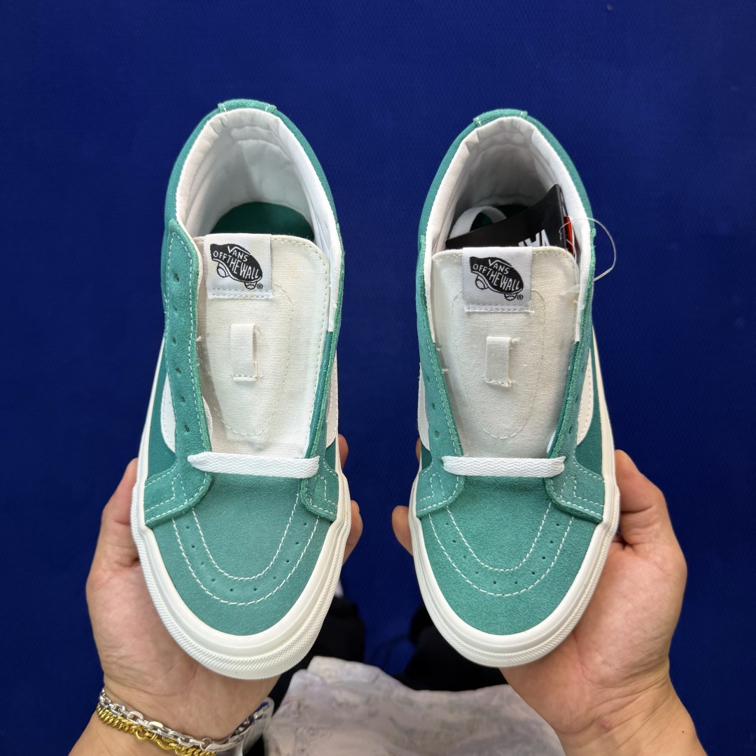 虎扑版！Vans Sk8-Mid 中帮 021V纯原级别外贸订单！万斯经典 硫化帆布板鞋正品海鸥线 鞋头