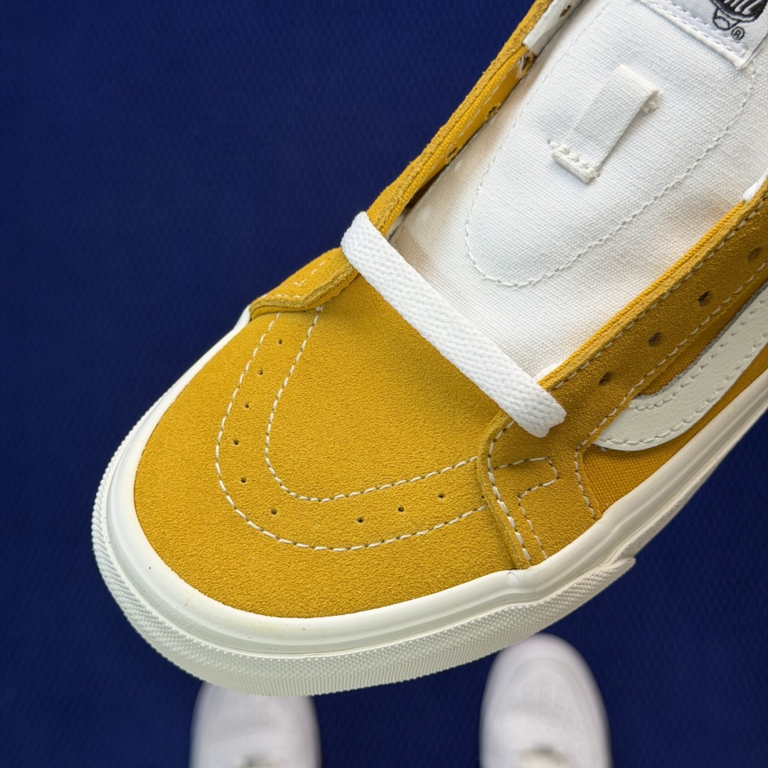 虎扑版！Vans Sk8-Mid 中帮 020V纯原级别外贸订单！万斯经典 硫化帆布板鞋正品海鸥线 鞋头